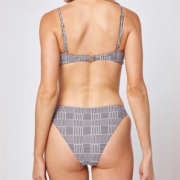 L*SPACE Swim Set Black/White Sizs S NWT - Picture 2 of 8